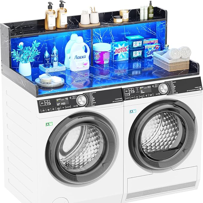 Aheaplus Washer and Dryer Countertop, 2-Tier Laundry Countertop Cover by Aheaplus