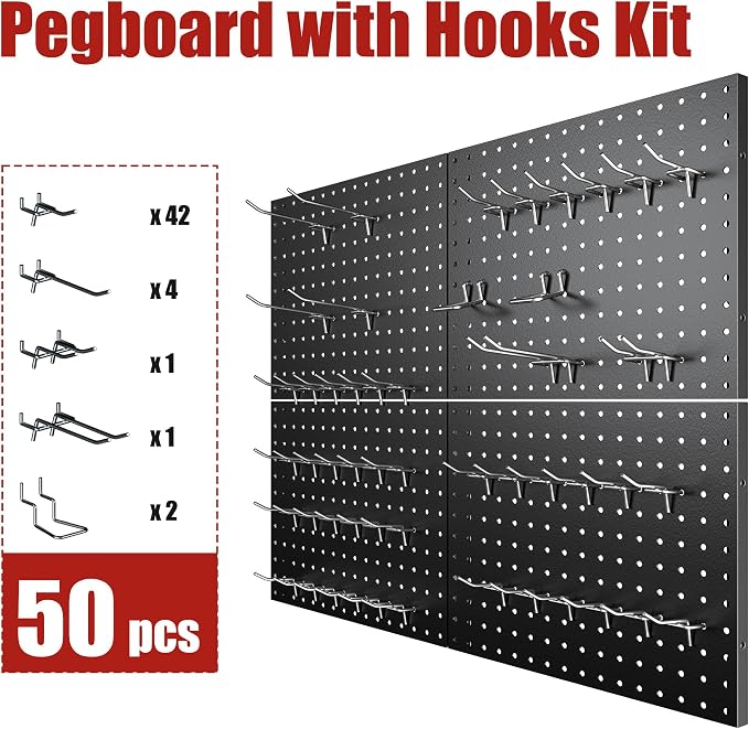 4 Pack Metal Pegboard Panels - Image 5