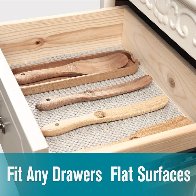Shelf Liner, Non-Adhesive Roll Drawer Liners 12 Inches x 20 Feet, Non Slip Grip - Image 2