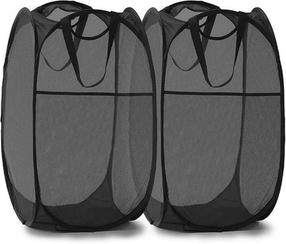 TECHMILLY Collapsible Mesh Pop Up Laundry Hamper by TECHMILLY