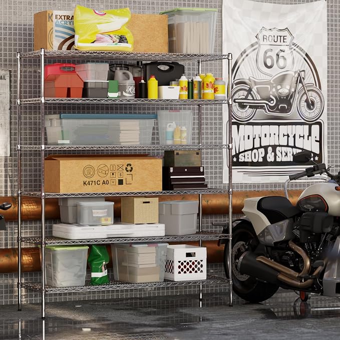 21" Deep x 60" Wide x 74" Height Wire Shelving Kit | 6-Tier | NSF Commercial - Image 6