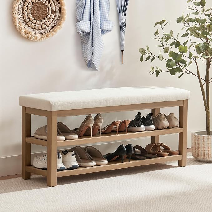 Zihanhome 2 Tier Shoe Rack Bench - Image 3