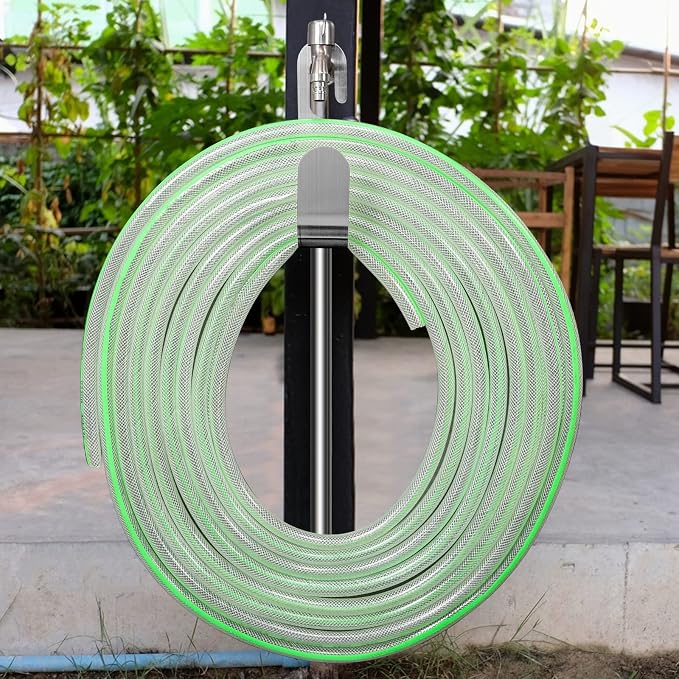 Garden Hose Hanger, Stainless Steel Wall Mount Water Hose Holder, Hanging Hose - Image 5
