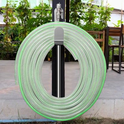 Garden Hose Hanger, Stainless Steel Wall Mount Water Hose Holder, Hanging Hose - Image 5
