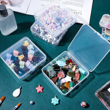 Jetec 18 Pieces Mini Plastic Clear Beads Storage Containers Box - Image 7