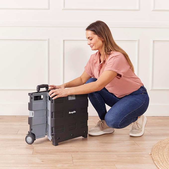 ECR4Kids Universal Collapsible Rolling Utility Storage Cart, Mobile Organizer - Image 8