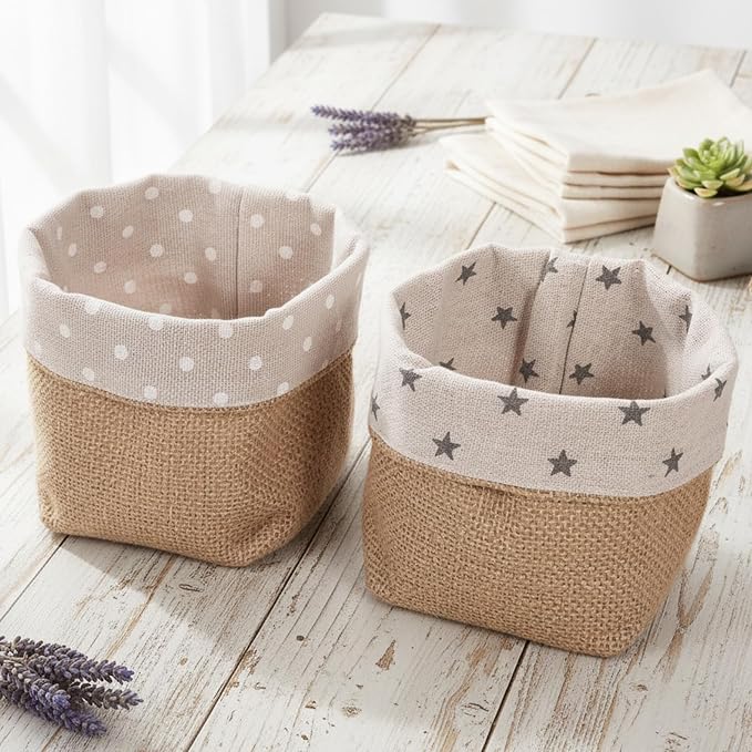 2 Pack Hanging Basket for Door, Small Wall Hanging Storage Bags Jute Wall - Image 4