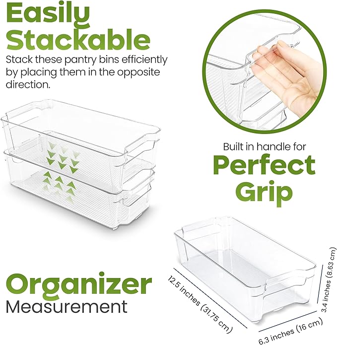 Utopia Home - Fridge & Refrigerator Organizer Bins, Kitchen Cabinets & - Image 3