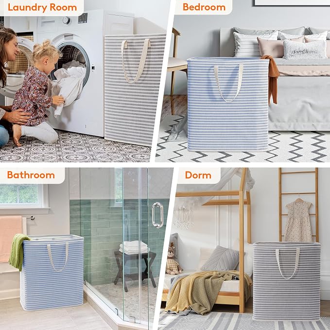 Lifewit 2 Pack Laundry Basket 100L Each, Collapsible Clothes Hamper - Image 7