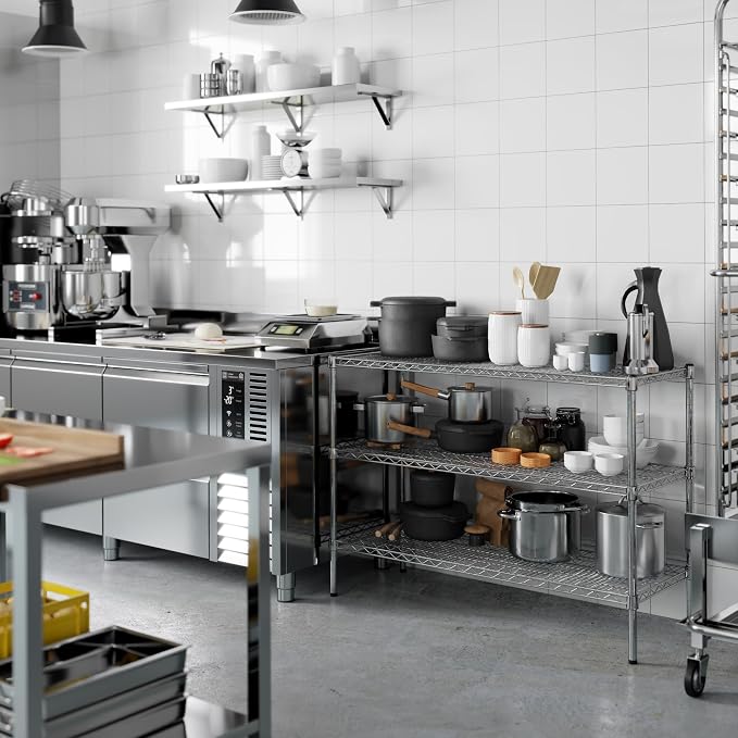 18" Deep x 48" Wide x 34" Height Wire Shelving Kit | 3-Tier | NSF Commercial - Image 8