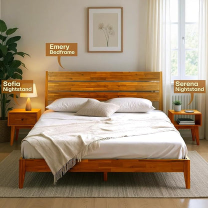 Acacia Serena Nightstand Solid Wood Nightstand - Image 9