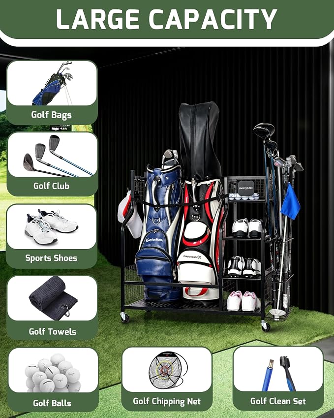 Golf Bag Storage Organizer Rack - Image 2