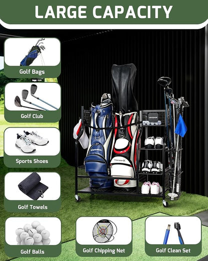 Golf Bag Storage Organizer Rack - Image 2