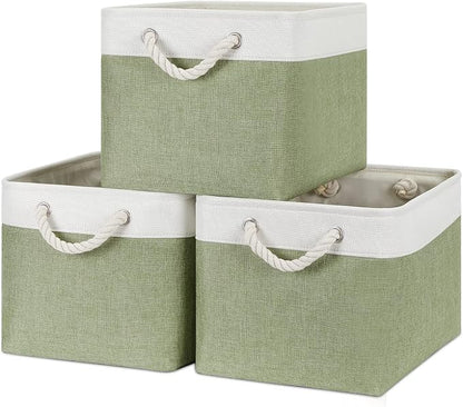 Bidtakay Large Fabric Baskets for Organizing Closet Organizers and Storage by BidtakayBaskets