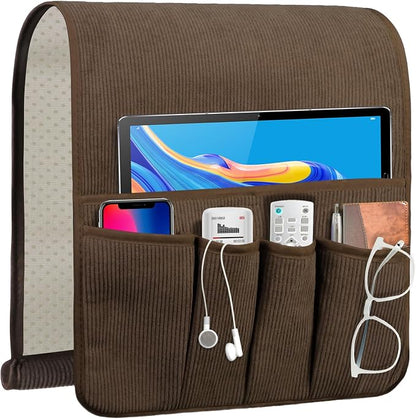 Couch Organizer Remote Control Holder Armchair Caddy, Anti Slip Corduroy Tv by WETRBWEH