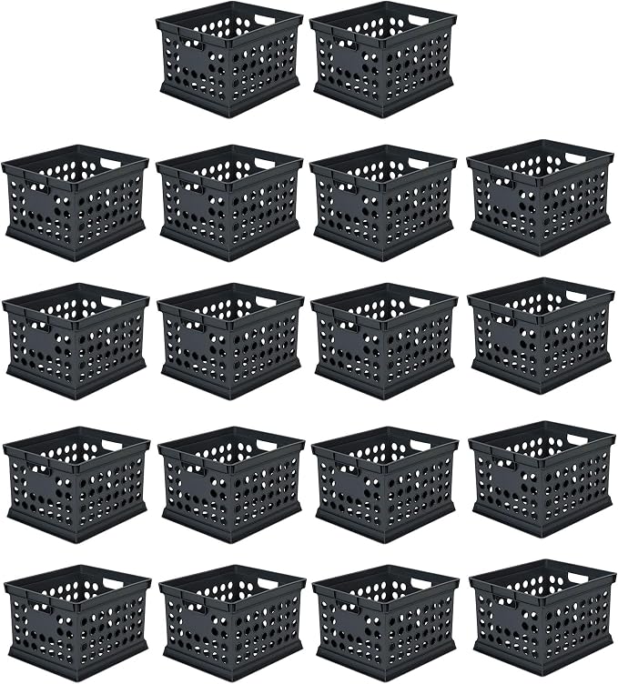 Sterilite Stackable Plastic Storage Crate Bin Organizer File Box by Sterilite