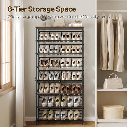 YATINEY 8-Tier Tall Shoes Rack, Slim Shoe Organizer - Image 8