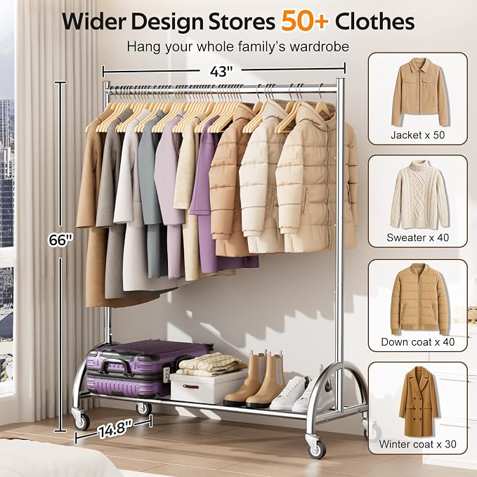 MISSLO Heavy Duty Clothing Rack - Image 3