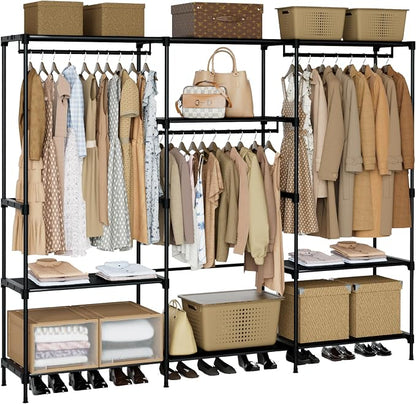Clothes Rack, Portable Closet, 81.1 Inch Large Capacity Wardrobe Closet by Unknown