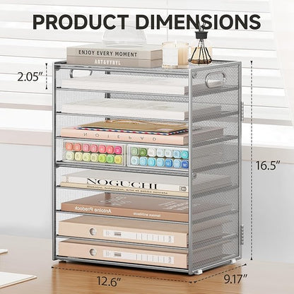 SUBEKYU 9 Tier Paper Organizer for Desk - Image 3