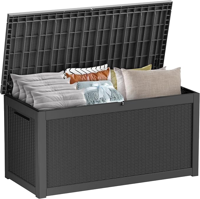320 Gallon Outdoor Storage Box Waterproof Lockable Resin Deck Box Large by Decksplore%E2%80%94BuiltforOutdoor