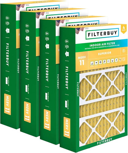 Filterbuy 15.75x27.63x3.50 Air Filter MERV 11 Superior Pet & Allergy Defense by Filterbuy