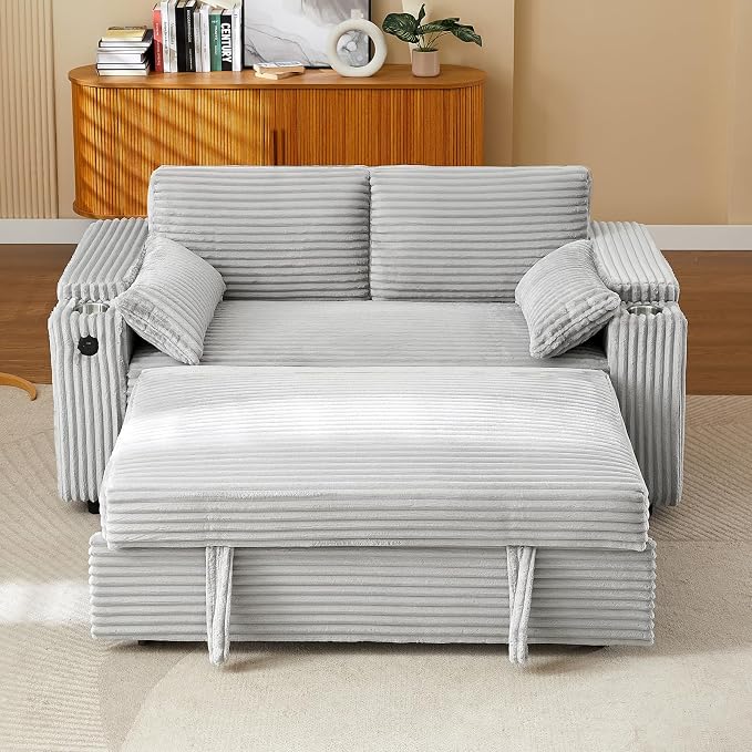 hansones 68.11" ​Corduroy Sleeper Chair Bed by hansones
