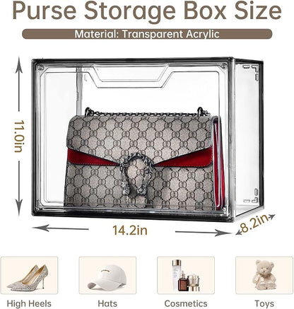 Purse Organizer for Closet, Purse Storage Box - Image 2