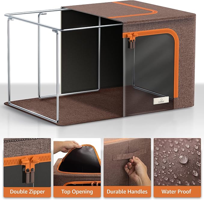 Sorbus Storage Bins with Metal Frame - Image 5