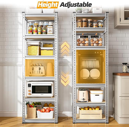 REIBII Storage Shelves 6 Tier Garage Shelving Heavy Duty Metal Shelving Loads - Image 5
