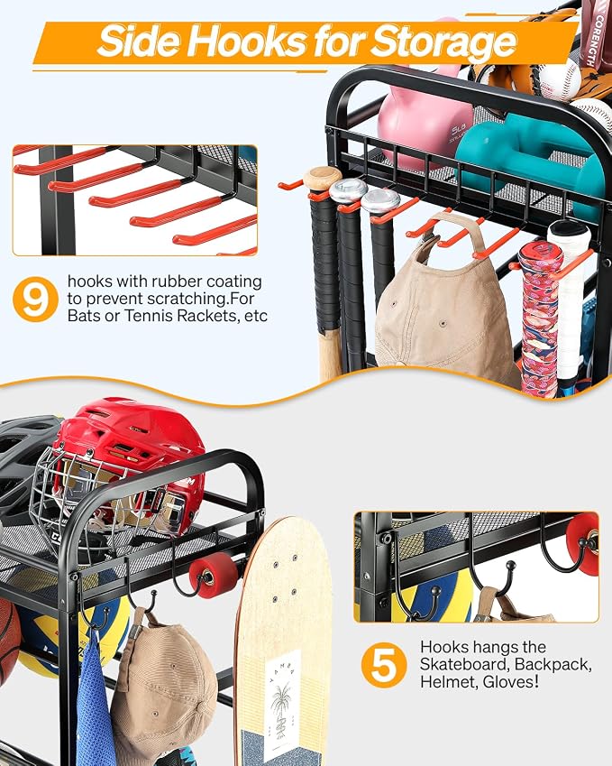 Ball Storage Sports Equipment Organizer - Image 5