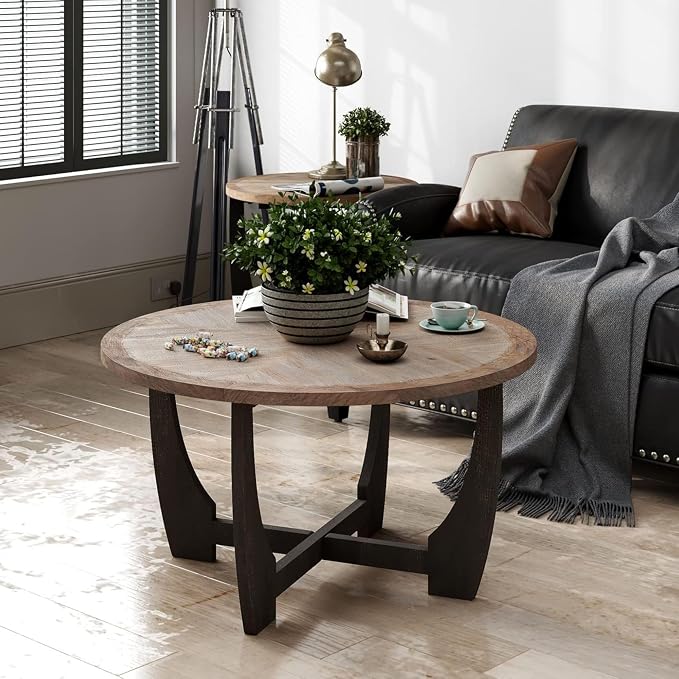COZAYH Rustic Farmhouse Coffee Table - Image 10
