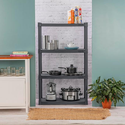 Sterilite 4 Shelf Unit, Heavy-Duty Shelving Storage and Utility Rack - Image 2