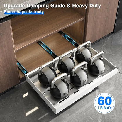 Mustorn 2 Pack Pull Out Cabinet Organizer, Expandable Slide Out Drawers - Image 5
