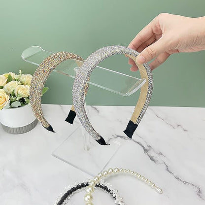 Bigfety Acrylic Headband Holder, Hair Accessories Organizer Clear Stand - Image 5