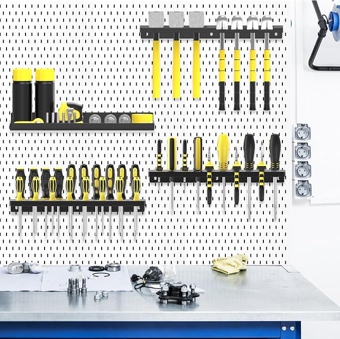 Wall Mount Screwdriver Organizer, Pliers Holder, Hammer Rack, Metal Storage - Image 6