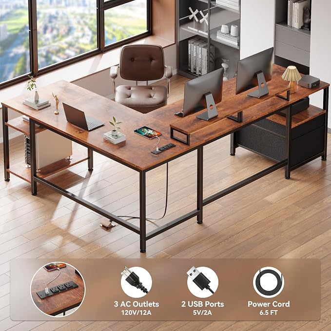 Furologee 66” L Shaped Desk - Image 4