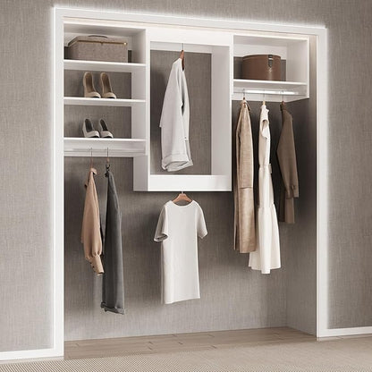 Tall Hanging Closet Unit, Modular Closet System, Wood Closet System Organizer - Image 2