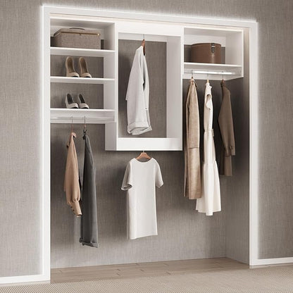 Double Hanging Closet Unit, Modular Closet System, Wood Closet System Organizer - Image 2