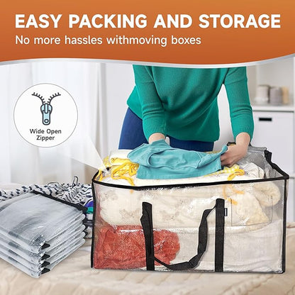 CONGREGATE 8 Pack Heavy Duty Semi-Transparent Extra Large Moving Bags, - Image 4