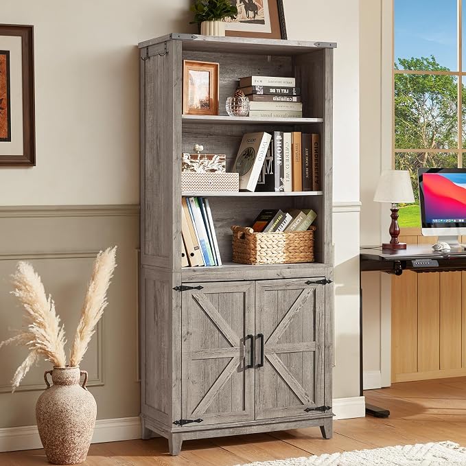 5 Tier Bookshelf 70in Tall Bookcase - Image 5