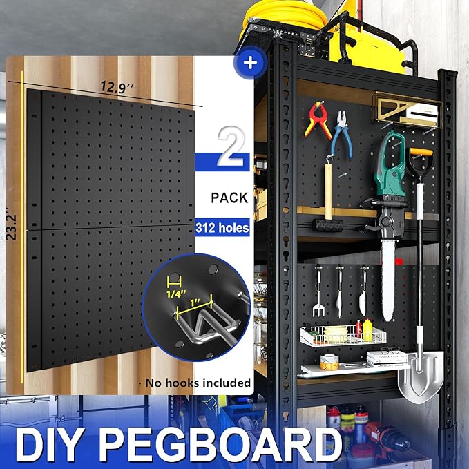 40''W Garage Storage Shelves, Storage Racks Shelving Units, Storage Shelves - Image 4