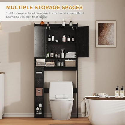 Over the Toilet Storage Cabinet, 31”W Bathroom Organizer | - Image 4