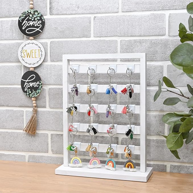 Ikee Design 5 Tiers Free Assemble Wooden Jewelry Display Rack - Image 8