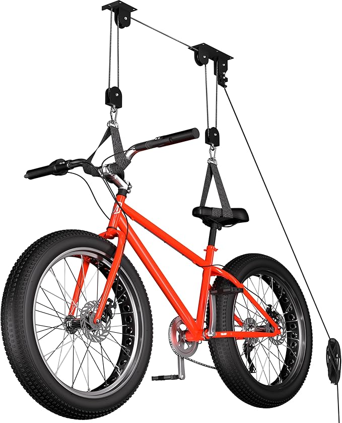 Bike Hoist, Heavy Duty Ebike Lift Pulley System by TRUSOON