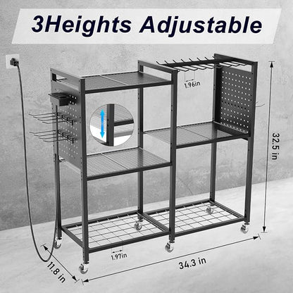 6-Tier Large Power Tool Organizer Cart - Image 2