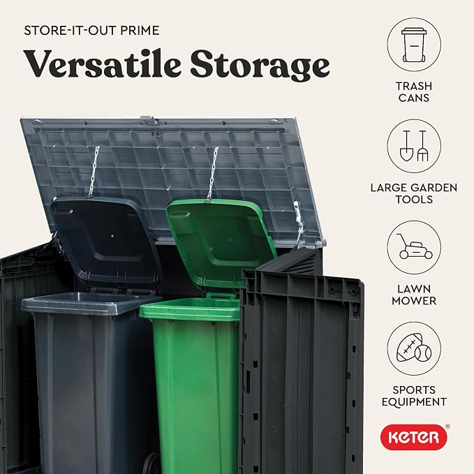 Keter Store-It-Out Prime 4.3 x 3.7 ft. Outdoor Resin Storage Shed - Image 6