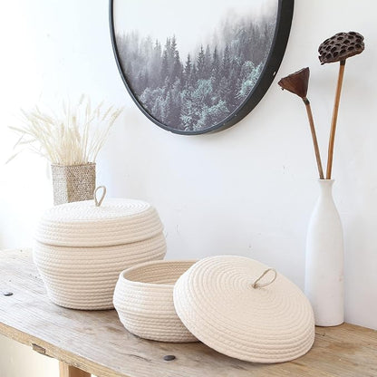 Sea Team Round Cotton Rope Storage Basket - Image 2