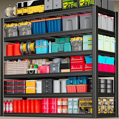 65" Wide Heavy Duty Garage Shelving Units, 6-Tier Deep Storage Shelves by SKZNSA
