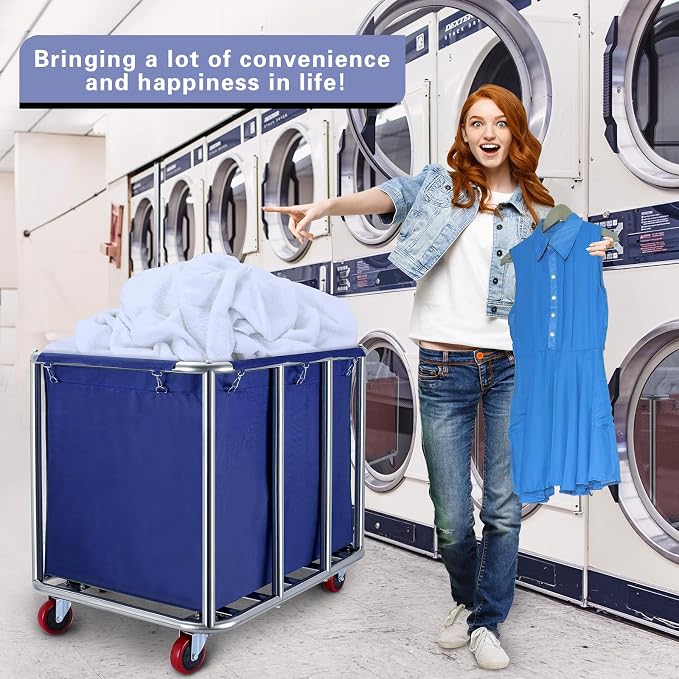 JJSMKCH Commercial Laundry Cart - Image 4